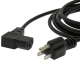 NEMA 5-15P to C13 Right Angle Power Cord 10 Amp/18AWG - 3 Feet